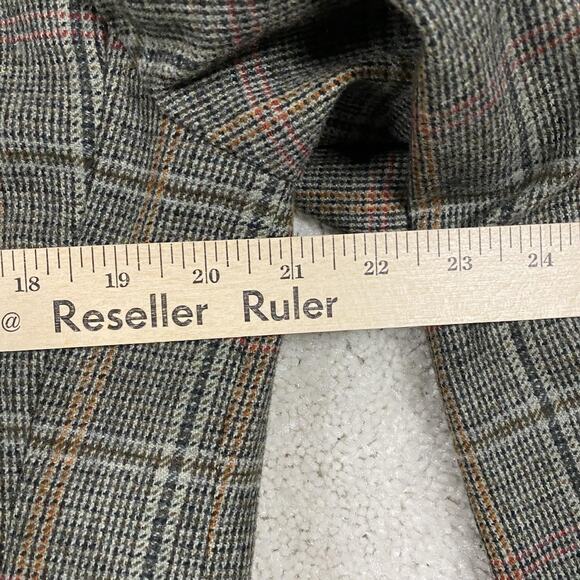 Lambourne Wool Sport Coat Mens 42R Brown Gray Plaid Tweed Blazer Made England - Picture 6 of 8